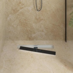 Drain de douche avec couvercle en verre et siphon à 360° 60 cm 552783552783