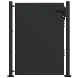 Porte de Jardin Noir 105 x 130 cm Acier enduit de poudre 552786552786