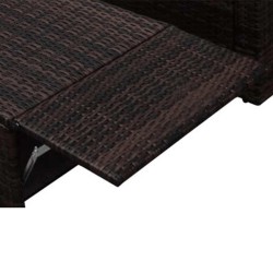 Salon de jardin 2 pcs avec coussins Résine tressée Marron 552787552787