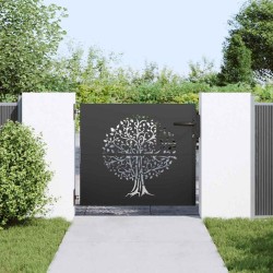 Porte de Jardin Noir 85 x 100 cm Acier peint par poudre 552794552794