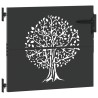 Porte de Jardin Noir 85 x 100 cm Acier peint par poudre 552794552794