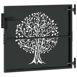 Porte de Jardin Noir 85 x 100 cm Acier peint par poudre 552794552794