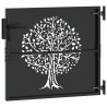 Porte de Jardin Noir 85 x 100 cm Acier peint par poudre 552794552794
