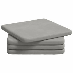 Coussins de siège 4 pcs Gris clair 40 x 40 x 3 cm 552795552795