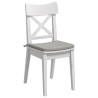 Coussins de siège 4 pcs Gris clair 40 x 40 x 3 cm 552795552795