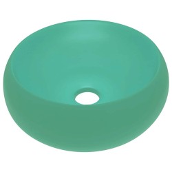 Lavabo rond de luxe Vert clair mat 40x15 cm Céramique 552796552796