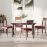 Coussins de siège 4 pcs Bordeaux 40 x 40 x 3 cm Velours 552797552797