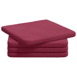 Coussins de siège 4 pcs Bordeaux 40 x 40 x 3 cm Velours 552797552797