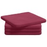 Coussins de siège 4 pcs Bordeaux 40 x 40 x 3 cm Velours 552797552797