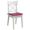 Coussins de siège 4 pcs Bordeaux 40 x 40 x 3 cm Velours 552797552797
