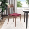 Coussins de siège 4 pcs Bordeaux 40 x 40 x 3 cm Velours 552797552797
