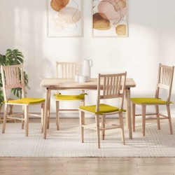 Coussins de siège 4 pcs Jaune 40 x 40 x 3 cm Velours 552799552799