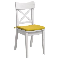 Coussins de siège 4 pcs Jaune 40 x 40 x 3 cm Velours 552799552799