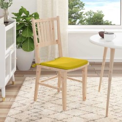 Coussins de siège 4 pcs Jaune 40 x 40 x 3 cm Velours 552799552799