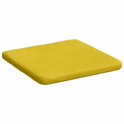 Coussins de siège 4 pcs Jaune 40 x 40 x 3 cm Velours 552799552799