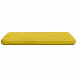 Coussins de siège 4 pcs Jaune 40 x 40 x 3 cm Velours 552799552799