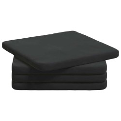 Coussins de siège 4 pcs Noir 40 x 40 x 3 cm Velours 552800552800