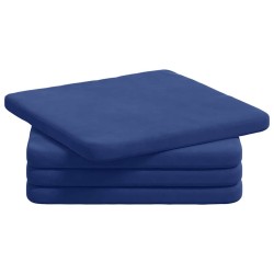 Coussins de siège 4 pcs Bleu police 40 x 40 x 3 cm Velours 552802552802