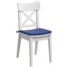 Coussins de siège 4 pcs Bleu police 40 x 40 x 3 cm Velours 552802552802