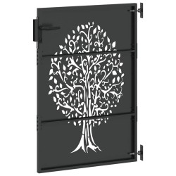 Porte de Jardin Noir 85 x 150 cm Acier peint par poudre 552803552803