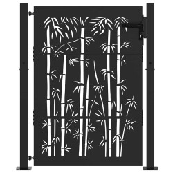 Porte de Jardin Noir 110 x 155 cm Acier enduit de poudre 552807552807