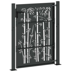 Porte de Jardin Noir 110 x 155 cm Acier enduit de poudre 552807552807