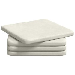 Coussins de siège 4 pcs Crème 40 x 40 x 3 cm Velours 552810552810