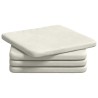 Coussins de siège 4 pcs Crème 40 x 40 x 3 cm Velours 552810552810