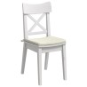 Coussins de siège 4 pcs Crème 40 x 40 x 3 cm Velours 552810552810