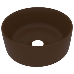 Lavabo rond de luxe Marron foncé mat 40x15 cm Céramique 552811552811