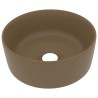 Lavabo rond de luxe Crème mat 40x15 cm Céramique 552812552812