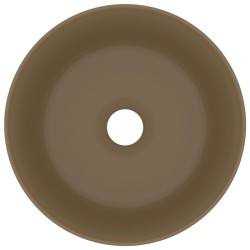 Lavabo rond de luxe Crème mat 40x15 cm Céramique 552812552812