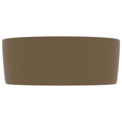 Lavabo rond de luxe Crème mat 40x15 cm Céramique 552812552812