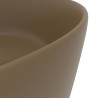 Lavabo rond de luxe Crème mat 40x15 cm Céramique 552812552812