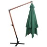 Parasol suspendu avec poteau en bois 300x300 cm vert 552813552813