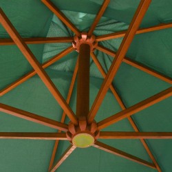 Parasol suspendu avec poteau en bois 300x300 cm vert 552813552813