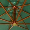 Parasol suspendu avec poteau en bois 300x300 cm vert 552813552813