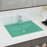 Lavabo avec trou de robinet Vert clair mat 60x46 cm Céramique 552816552816