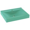Lavabo avec trou de robinet Vert clair mat 60x46 cm Céramique 552816552816