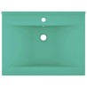 Lavabo avec trou de robinet Vert clair mat 60x46 cm Céramique 552816552816