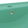 Lavabo avec trou de robinet Vert clair mat 60x46 cm Céramique 552816552816