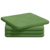 Coussins de siège 4 pcs Vert clair 40 x 40 x 3 cm Velours 552817552817