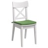 Coussins de siège 4 pcs Vert clair 40 x 40 x 3 cm Velours 552817552817