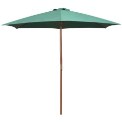Parasol avec poteau en bois 270 x 270 cm Vert 552819552819