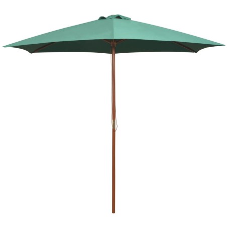 Parasol avec poteau en bois 270 x 270 cm Vert 552819552819