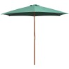 Parasol avec poteau en bois 270 x 270 cm Vert 552819552819