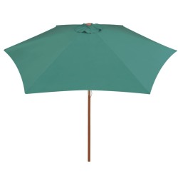 Parasol avec poteau en bois 270 x 270 cm Vert 552819552819