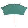 Parasol avec poteau en bois 270 x 270 cm Vert 552819552819