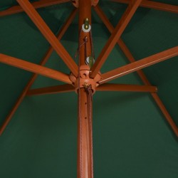 Parasol avec poteau en bois 270 x 270 cm Vert 552819552819
