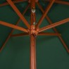 Parasol avec poteau en bois 270 x 270 cm Vert 552819552819